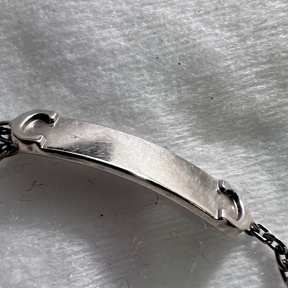 Cartier white 18k Gold identity Chain Bracelet - Picture 7 of 12